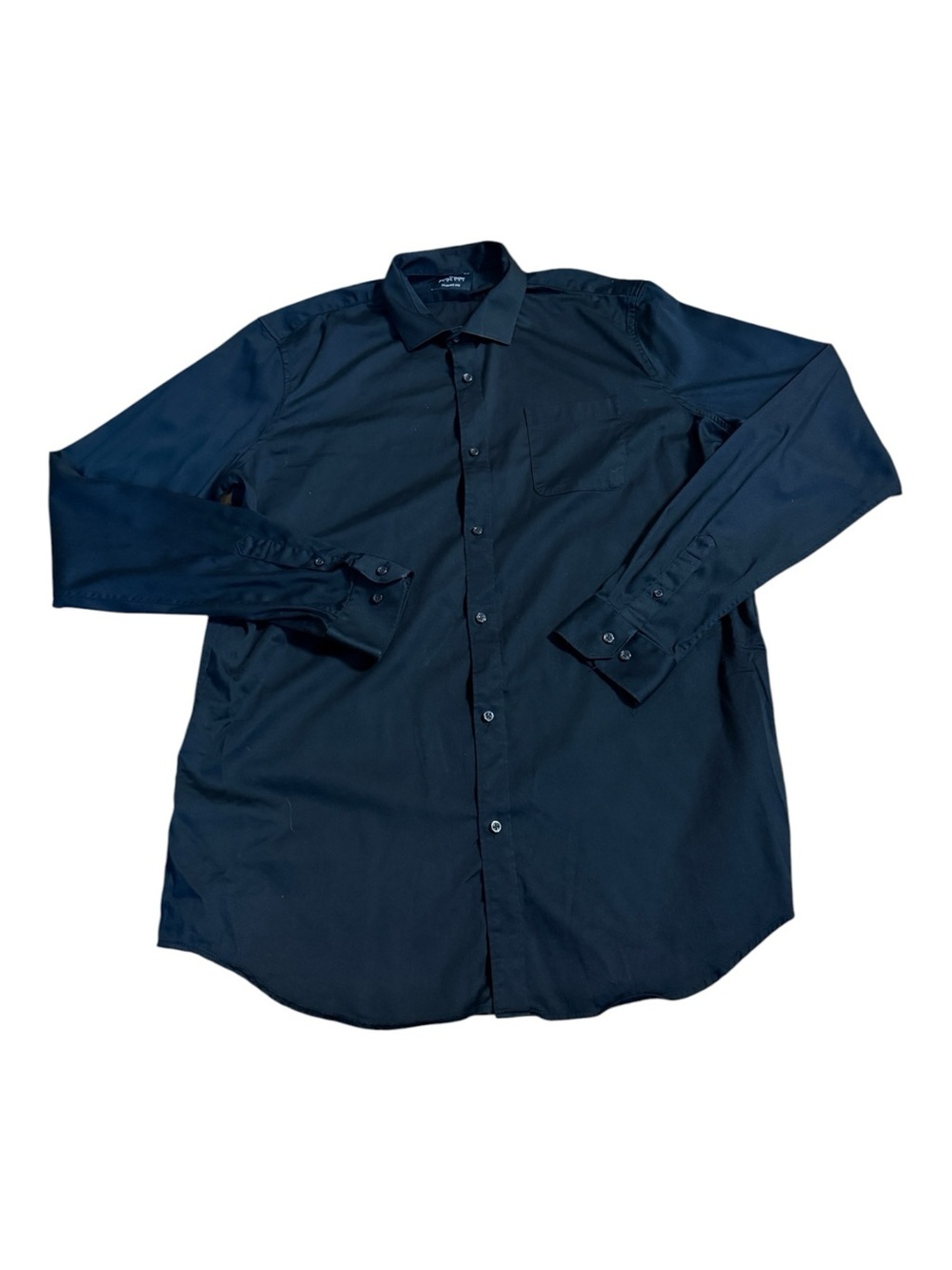 Men's Black Long-Sleeve Dress Shirt Classic Fit